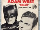 VINTAGE 1966 ADAM WEST BATMAN 45 RECORD FOX 627 MIRANDA B/W YOU ONLY SEE HER