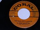 The Johnny Burnette Trio Train Kept A Rollin Honey Hush 45 Rpm Record Coral