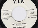 HEADLINERS You're Bad News M- PROMO 45 Tonight's The Night MOTOWN northern soul