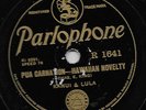 KANUI & LULA Parlophone 78 RPM GREAT HAWAIIAN