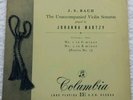 33 CX 1286 BACH UNACCOMPANIED VIOLIN  JOHANNA MARTZY LP