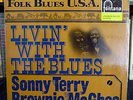 SONNY TERRY BROWNIE McGHEE Livin' With The Blues FONTANA UK 1st 1960 MONO LP 