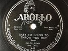 HEAR RARE 1953 R&B 78 ALLEN BUNN (Tarheel Slim) Baby I'm Going/Wine  APOLLO 447
