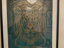 todd slater mumford and sons lion silk screen print limited  111/150