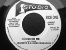 Jennifer Lara -Consider Me- Vinyl 7, 45rpm, Studio One, Jamaica Reissue Studio 1