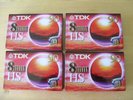 4  X  BRAND NEW  &  SEALED TDK P5 - 90HSEN 8MM CASSETTE TAPES - FREE UK P&P