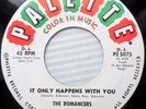 the ROMANCERS doowop promo 45 IT ONLY HAPPENS WITH YOU / ADDIO MARIA  vg++ e0530