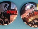 A Pair of Rare DAVID BOWIE Vintage 1970s / early 80s Collectable Pins Badges