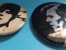 Nice Pair of Early DAVID BOWIE Vintage 1970s / early 80s Collectable Pins Badges