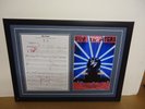 Foo Fighters Hand Signed/Autographed Songsheet with a Poster and COA