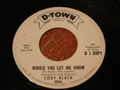 Cody Black / D-Town Records / 45 rpm / DJ Copy / Too Many Irons In The Fire