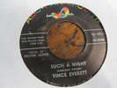 VINCE EVERETT Such a Night 45 ABC PARAMOUNT rockabilly pop VG+ plays well