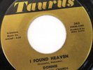 DONNIE THE DEL CHORDS I Found Heaven & Be With You 45 DOO-WOP MINT- TAURUS 363