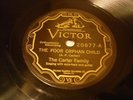 COUNTRY CARTER FAMILY The Poor Orphan Child / Wandering Boy VICTOR 20877