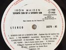 IRON MAIDEN / Seventh Son of a Seventh Son - RARE GUATEMALA LP #50