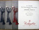 Martzy, Bach, unaccompanied violin solos, UK Columbia 33CX1286-1288