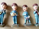 THE BEATLES 4x 1960's Bobble Head Plastic Figures 4