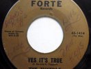 THE TUXEDOS 45 Yes It's True / Trouble, Trouble DOO WOP Original FORTE dm123