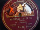 TANSMAN mazurkas / DISQUE GRAMOPHONE