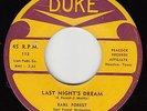 EARL FOREST - Duke 113 - Last Night's Dream / Fifty Three - 1953 BLUES 45 VG/VG+