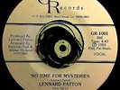 Lennard Patton 45 Rare Modern Soul No Time For Mysteries Vocal Instro Mint-