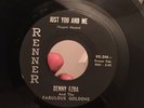 DENNY EZBA & Goldens JUST YOU & ME vg++ Augie Meyers Doug Sahm Texas R&B 45