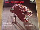 LA BOHEME PUCCINI TEBALDI SERAFIN ED1 WBg STEREO DECCA SXL 2170 2171 LP W BOOK