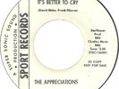 IT'S BETTER TO CRY The Appreciations  *NORTHERN SOUL*