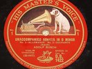 ADOLF BUSCH violin 3x 78rpm- Unaccompanied Sonata in D Minor (BACH) -HMV 1423/4