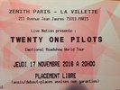 Billet concert TWENTY ONE PILOTS - Zenith Paris La Villette