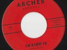 RARE ORIGINAL GARAGE ROCK ROCKABILLY 45 - THE PYRAMIDS - I'M A LOVE YA - ARCHER
