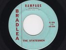 '61 WILD Gtr/Sax Instro/Teen Vcl STATESMEN Rampage/Forever BRADLEA 200 VG+ HEAR