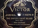 prewar 78 ALLEN BROTHERS VIC. 40276 THE ENFORCEMENT BLUES/I'VE GOT THE CHAIN STO