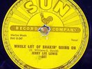 ORIG '57 JERRY LEE LEWIS 78 WHOLE LOTTA SHAKIN' GOIN' ON/IT'LL BE ME SUN 267 VG+