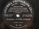 RARE 1902 COLUMBIA 78 NEGRO SHOUT TURKEY IN THE STRAW ONE-SIDED NO.1101 STRNG VG