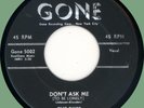 DUBS Darling / Don't Ask Me (To Be Lonely) 45rpm Gone 1956 orig 3-D shadow print