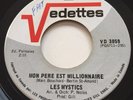 GARAGE PUNK PSYCH Les Mystics MON PERE EST MILLIONAIRE Vedettes 45 rare Quebec