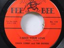 Hear  Northern Soul 45 Chuck Corby & The Entrees - I Need Your Love / Honey, Let