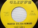 TOMMY DAWN & Sunsets garage soul 45 WANTED $10,000 REWARD POOR LITTLE UGLY e9280