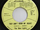 Hear  Northern Soul 45 The Bleu Lights - They Don'T Know My Heart / Forever On B