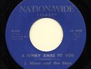 J HINES & THE BOYS 'A Funky Xmas To You' US Nationwide Funk/Soul/Breaks/Promo 45