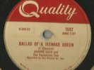 78 Rpm Record Johnny Cash Ballad Of A Teenage Queen / Big River Rockabilly