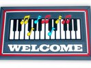 Welcome Piano Keyboard & Music Notes Door Mat - Music Themed Gift - Musical Mat