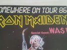 Iron maiden W.A.S.P 1986 german somewhere in time tourposter   Mint
