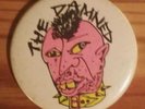 DAMNED skinhead RARE ORIG VINTAGE BADGE UK 1970's/1980's great punk memorabilia