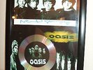 OASIS  SIGNED FRAMED  SILVER  DISC   DISPLAY 88979