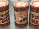 5 EDISON GOLD MOULDED CYLINDER RECORDS WITH ORIGINAL EDISON CASES