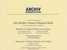 SCHNEIDERHAN Violin BACH Concertos B.1041-3 BAUMGARTNER DGG/Archiv APM-14086 LP