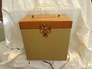 Vintage Record Case with 50 Vintage Records 45's