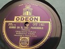 ORQUESTA TIPICA FRANCISCO CANARO CURRO EN EL ORO PASODOBLE ODEON OT141 EXCELLENT